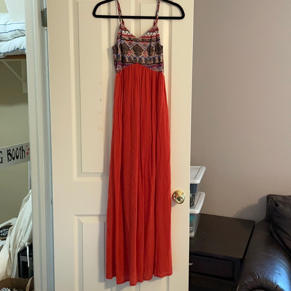 NWOT Xhilaration Orange Maxi Dress - XS